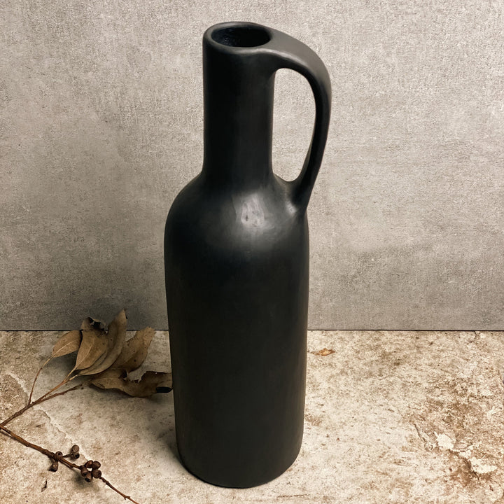 Ash Longpi Pottery Vase Bottle