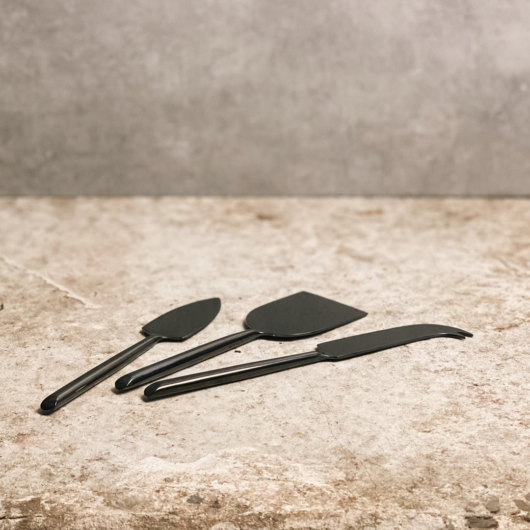 Black Sand Stainless Steel Cheese Set