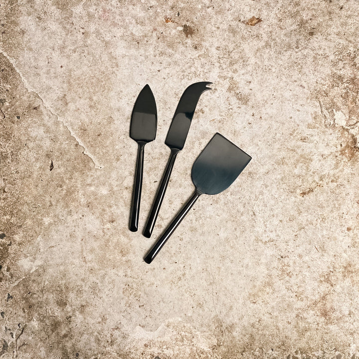 Black Sand Stainless Steel Cheese Set