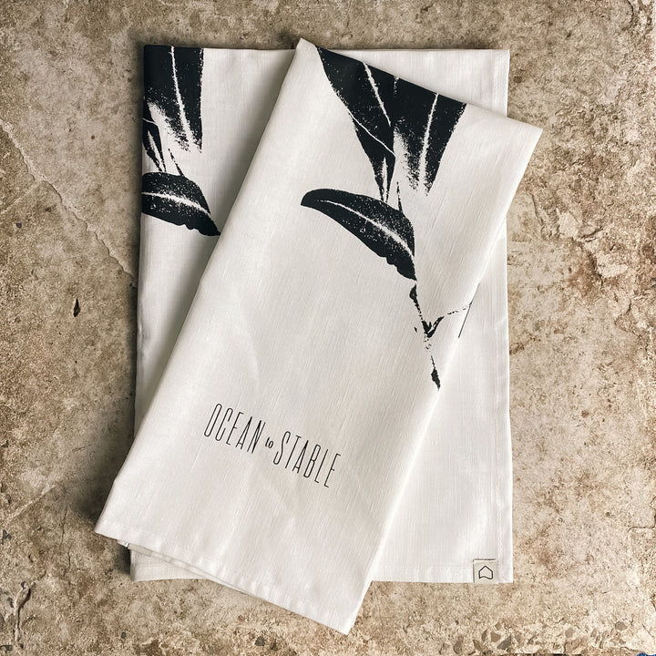 O2S Linen/Cotton Blend Tea Towel - Sage