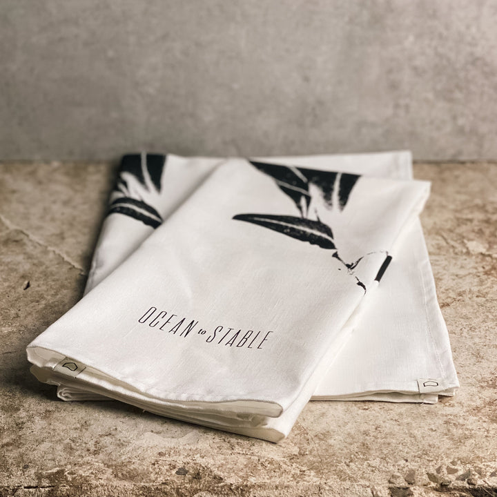 O2S Linen/Cotton Blend Tea Towel - Sage