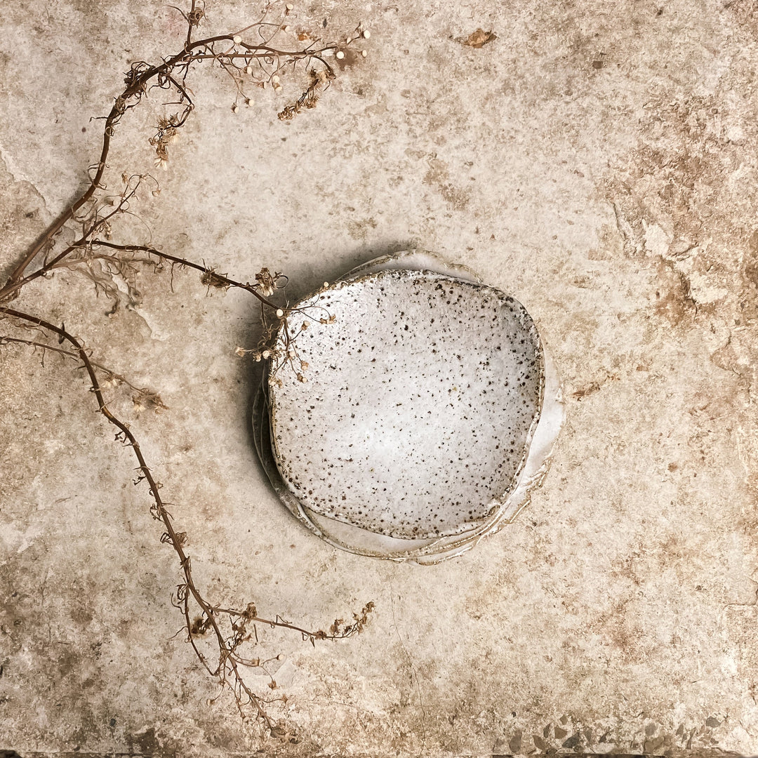 Rustic Slab Plate - Stony Small
