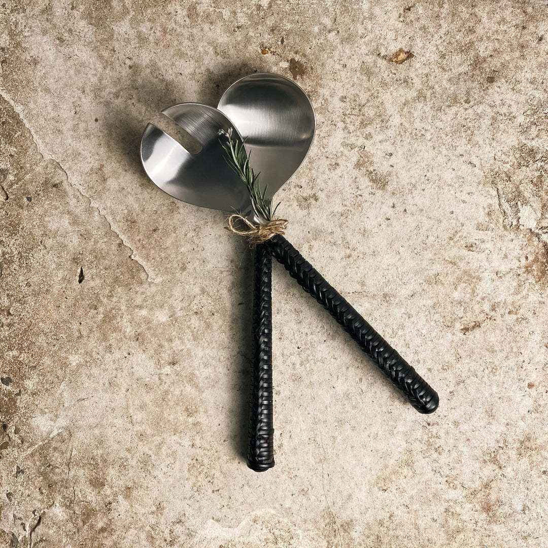 Stable Salad Server set - Ebony