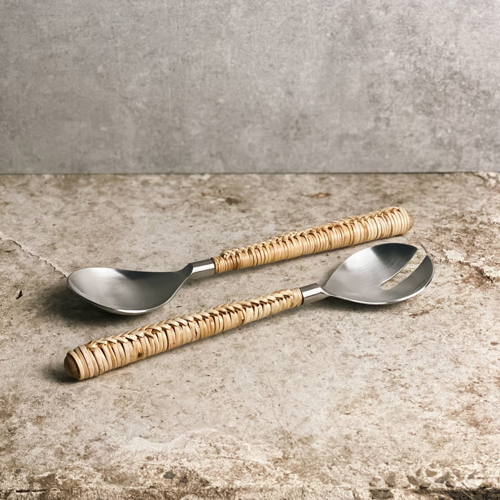 Stable Salad Server set - Tan